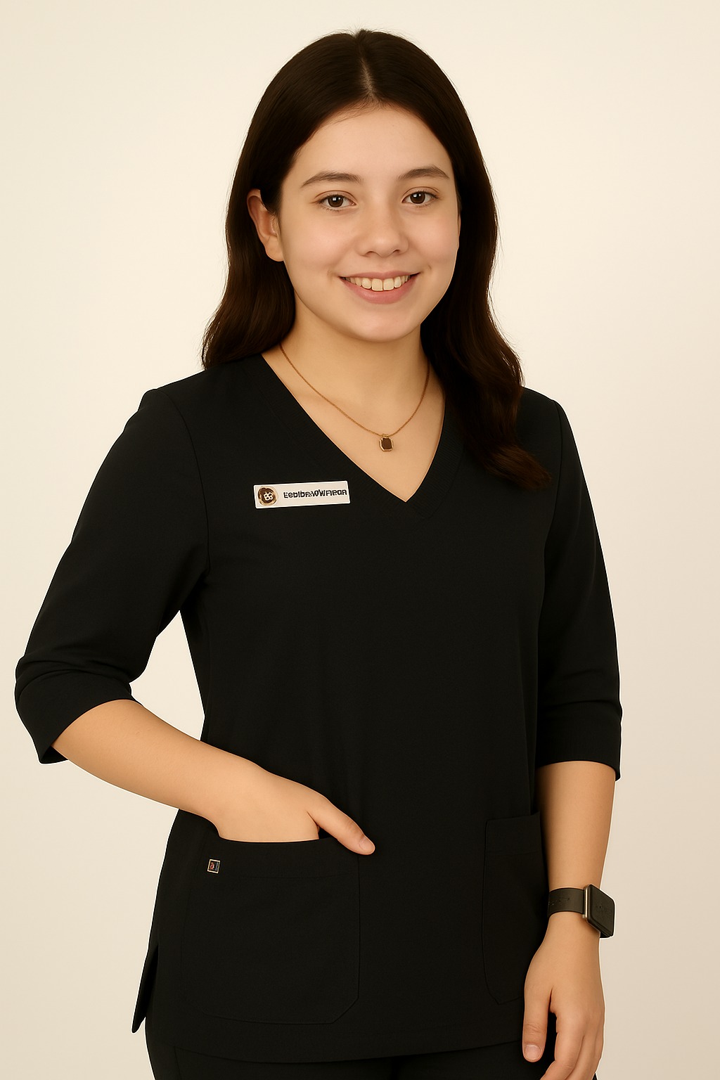 Basic women's scrub suit in light color featuring V-neckline top, quarter sleeves, and pajama-style trousers, designed for medical professionals.Comfortable & Affordable OT Wear
