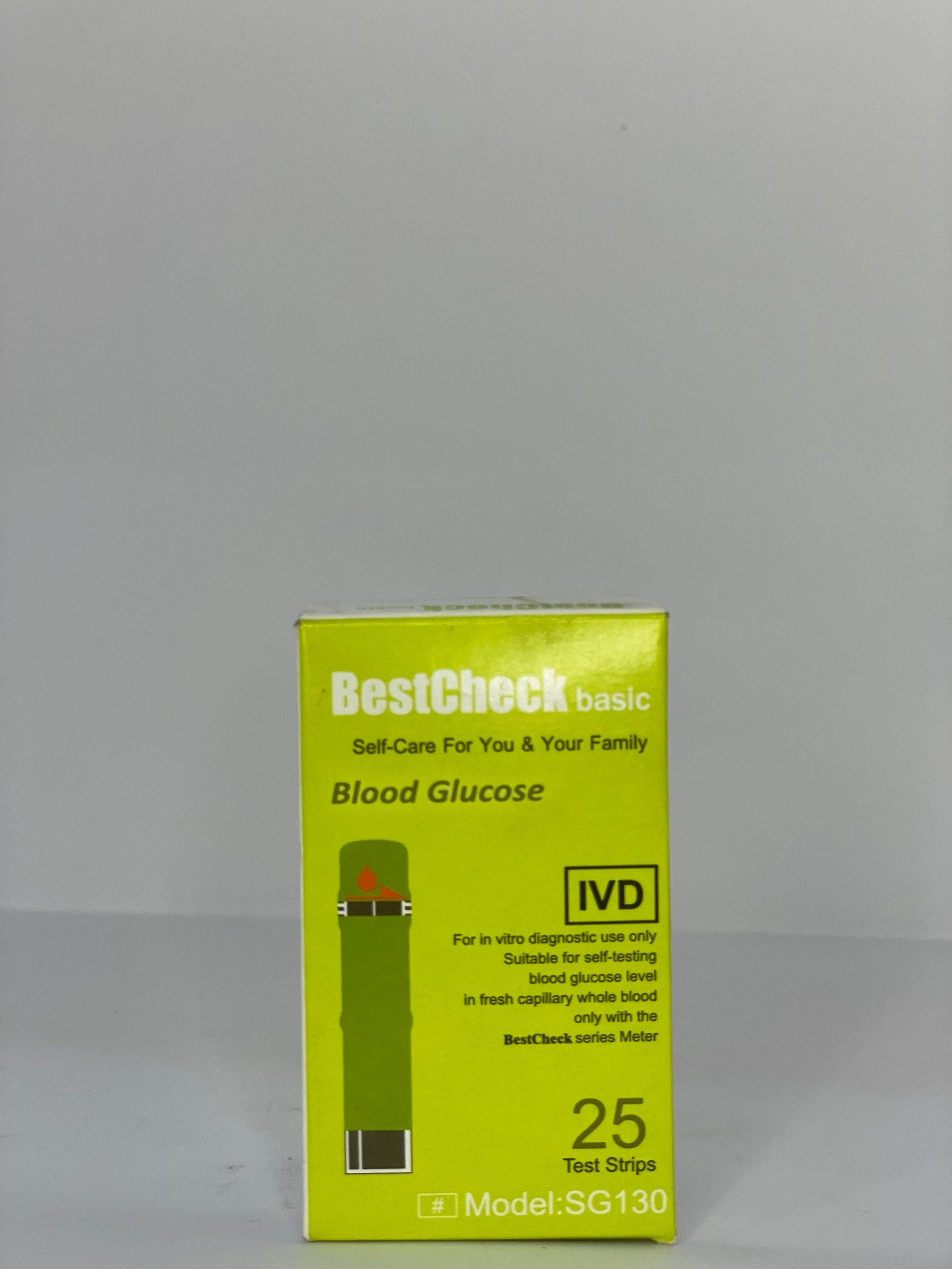 BestCheck Basic Blood Glucose Test Strips 25 Count for Budget Sugar Testing in Pakistan. BestCheck Basic Sugar Strips