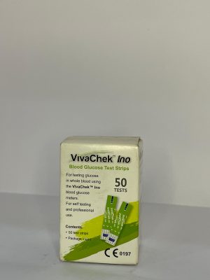 VivaChek Ino Blood Sugar Strips – Box of 50 Glucose Test Strips for Home Use in Pakistan . VivaChek Ino Sugar Test Strips