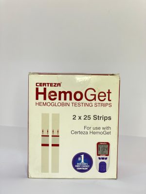 Certeza HemoGet Hemoglobin Test Strips – 2x25 pack for use with HemoGet Meter in Pakistan