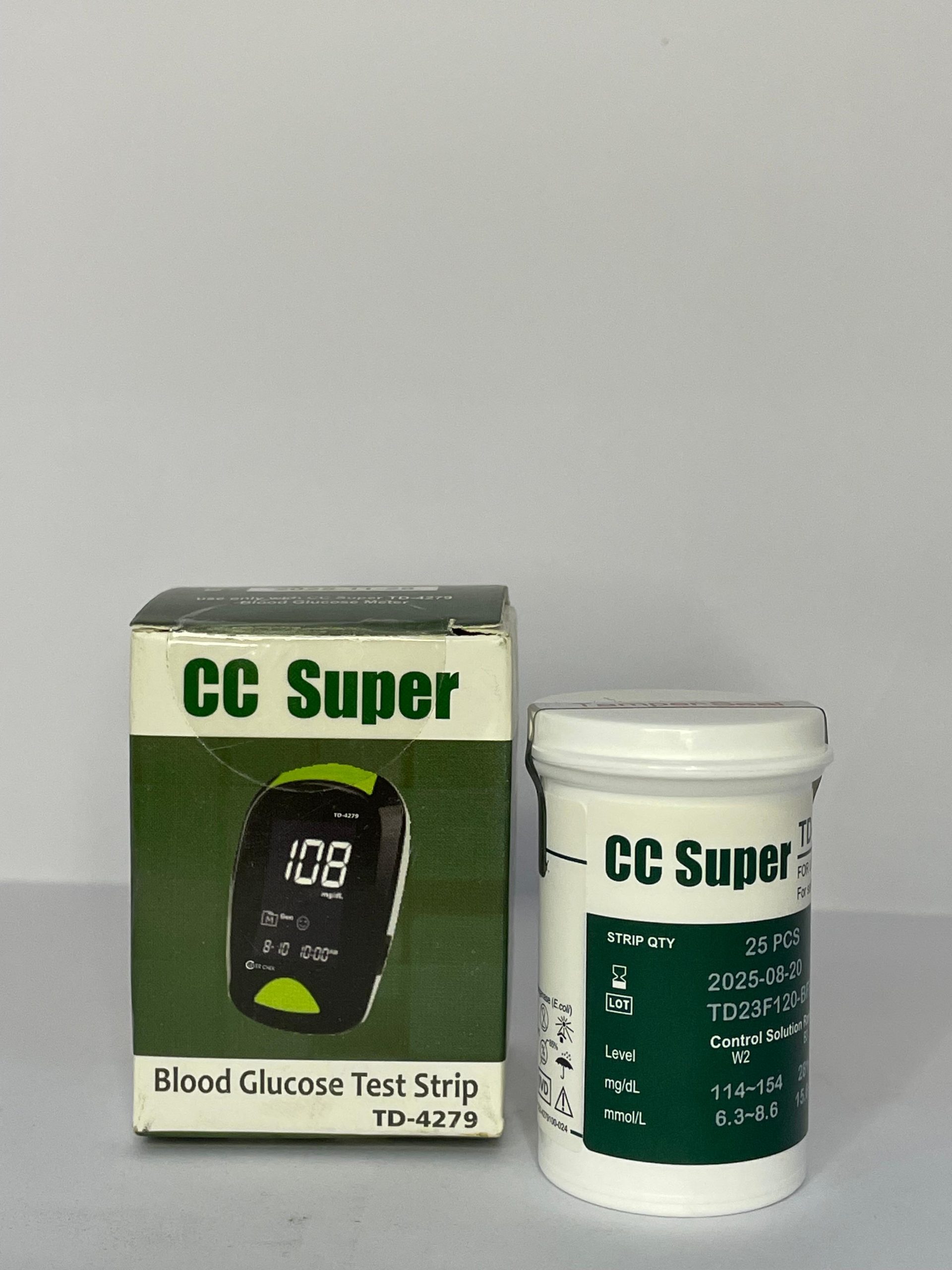 CC Super Blood Glucose Test Strips pack of 50 for diabetes monitoring in Pakistan. CC Super Sugar Test Strips