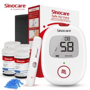 "Safe AQ Voice Sugar Meter with voice-guided blood sugar testing"